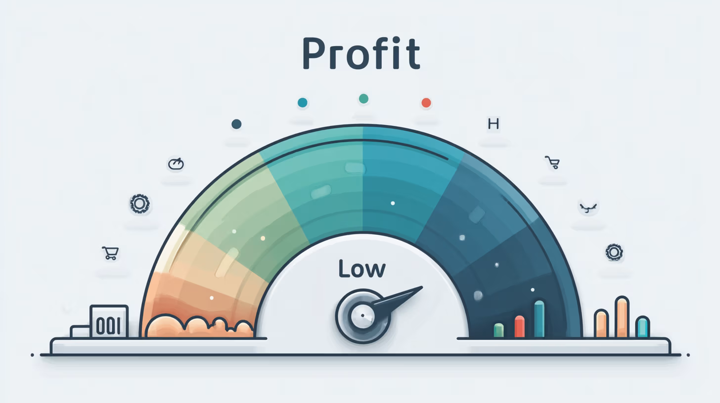 Graphic illustrating the 5 simple ways to increase profit in your business, including pricing, customer retention, and efficiency.